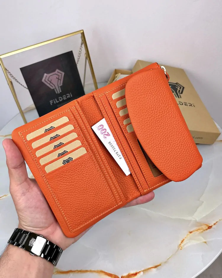 ŞANS GETİREN Portföy Model Gerçek Deri Cüzdan