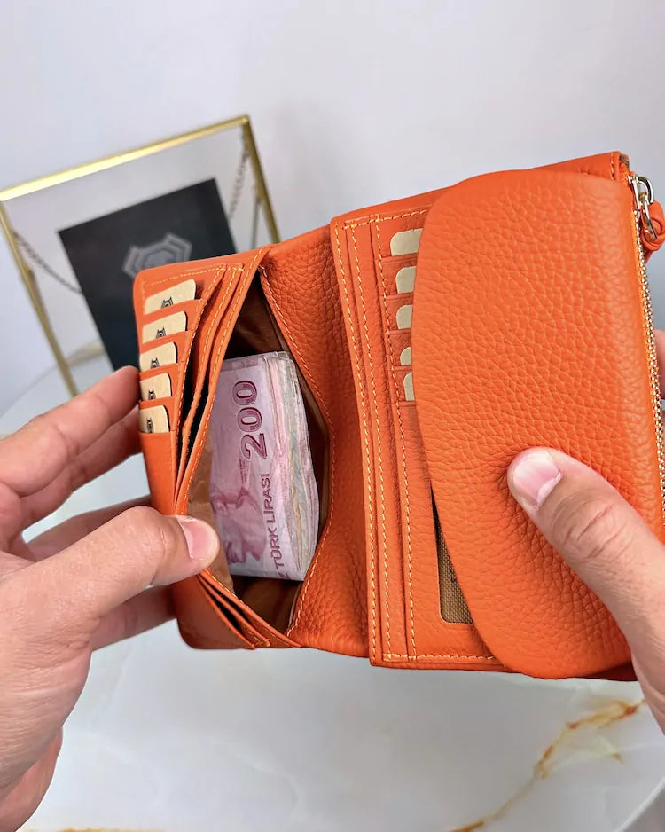 ŞANS GETİREN Portföy Model Gerçek Deri Cüzdan