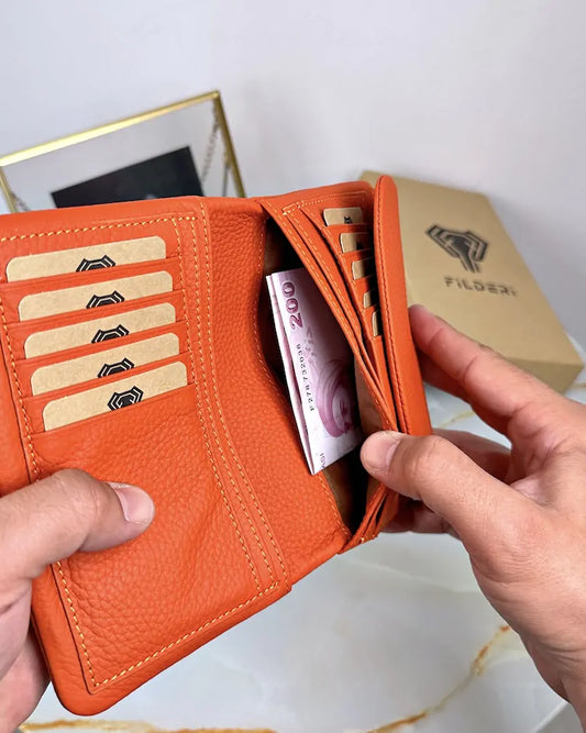 ŞANS GETİREN Portföy Model Gerçek Deri Cüzdan