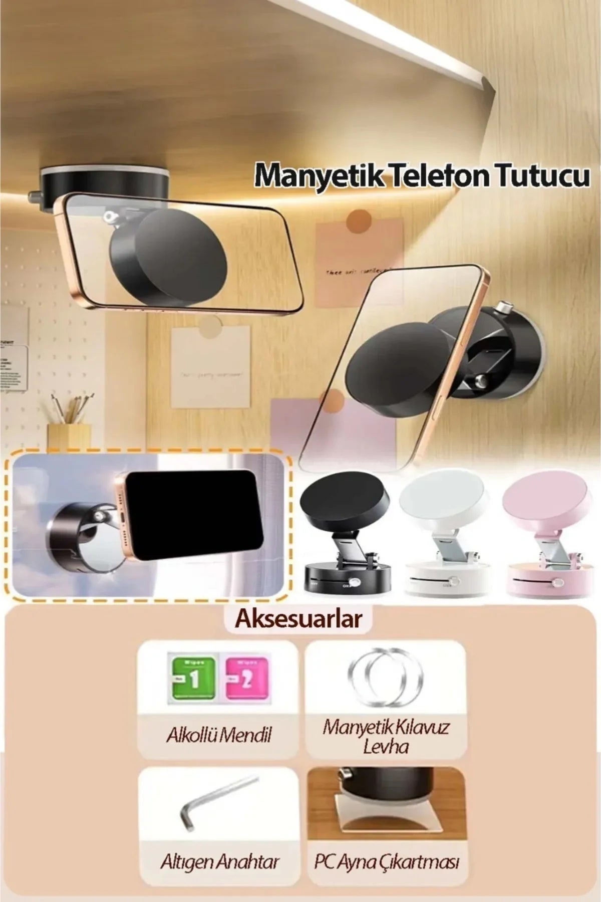 Vakumlu Telefon Tutacağı  İndirimli fiyat